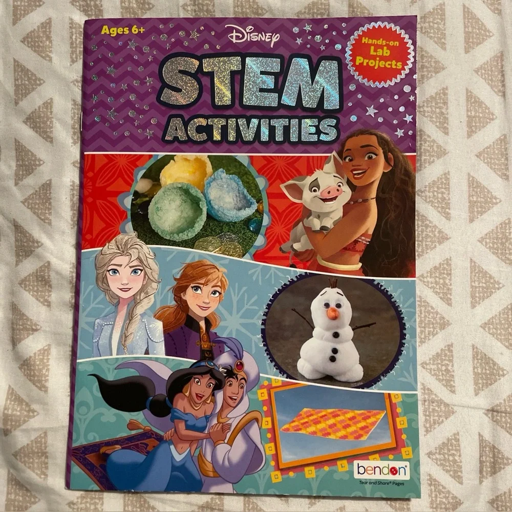 Disney STEM Activities Hands On Lab Projects Science Books Lot of 2 Brand New